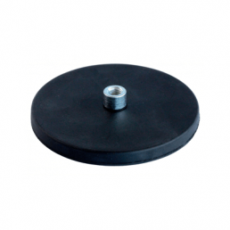 Magneet met rubber bekleed met draadbus